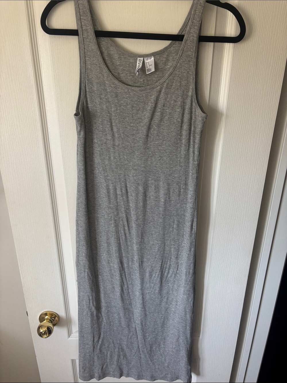 Gray Sleeveless Tank Bodycon Dress